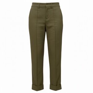 A New Day Olive Green Ankle Pants Size 4 | High Rise Cuffed Career Casual
